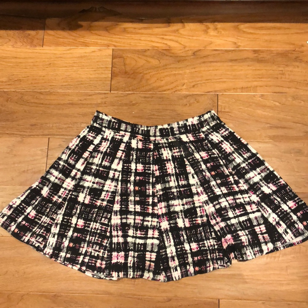 Dressy plaid flowy skirt